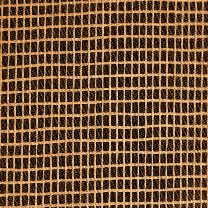 Round Patterned Orange Rug, pat9org