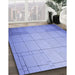 Patterned Jeans Blue Rug in Family Room, pat90blu