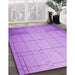 Patterned Violet Purple Rug in Family Room, pat90pur