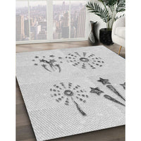 Patterned Platinum Gray Rug, pat900gry