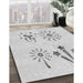 Patterned Platinum Gray Rug in Family Room, pat900gry