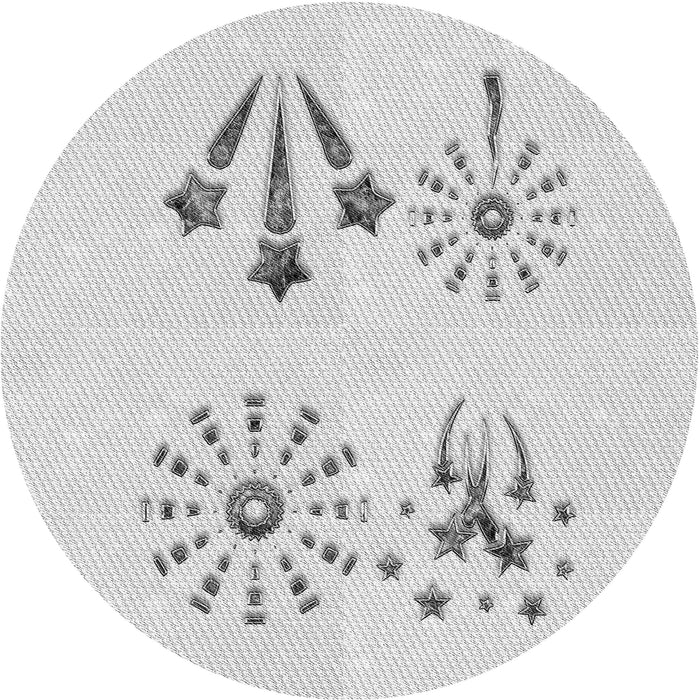 Square Patterned Platinum Gray Rug, pat900gry