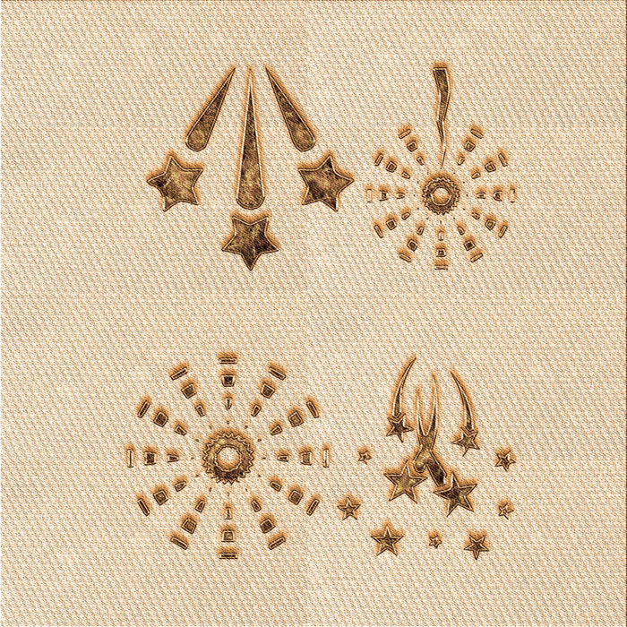 Round Patterned Brown Sand Brown Rug, pat900org