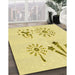 Machine Washable Transitional Yellow Rug in a Family Room, wshpat900yw