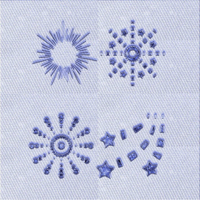 Round Patterned Lavender Blue Rug, pat901blu