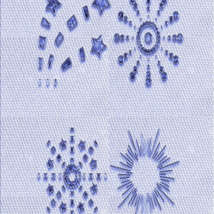 Patterned Lavender Blue Rug, pat901blu