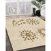 Patterned Peach Beige Rug in Family Room, pat901brn