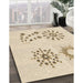 Machine Washable Transitional Peach Beige Rug in a Family Room, wshpat901brn