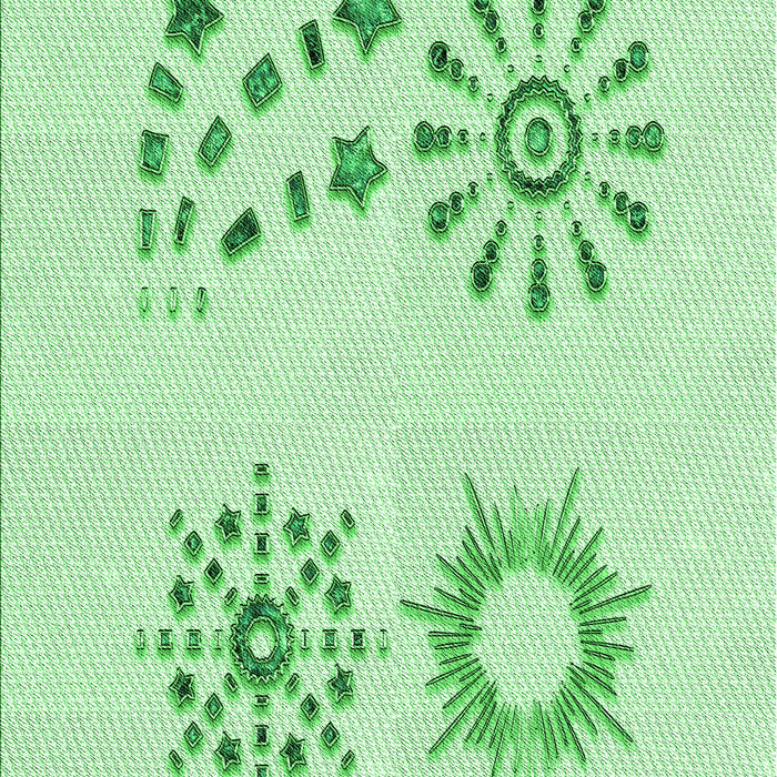 Patterned Mint Green Rug, pat901grn