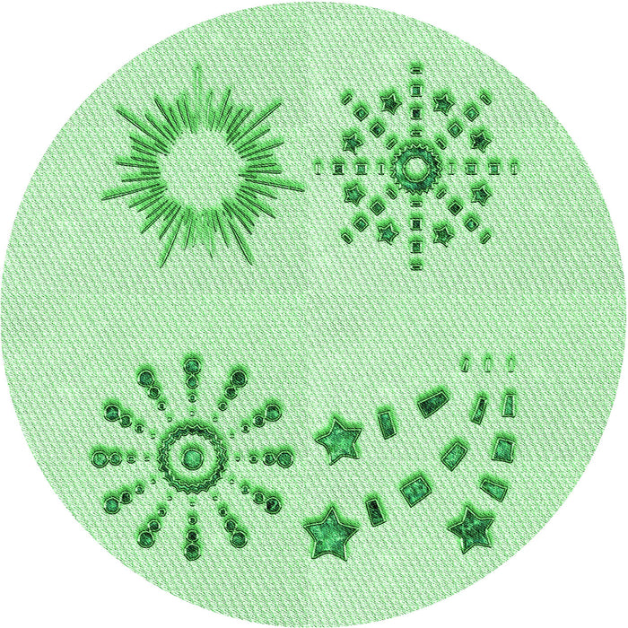 Square Patterned Mint Green Rug, pat901grn