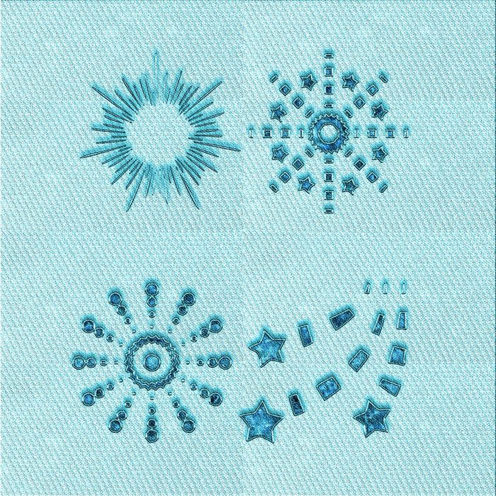 Round Patterned Diamond Blue Rug, pat901lblu