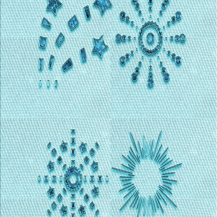 Patterned Diamond Blue Rug, pat901lblu