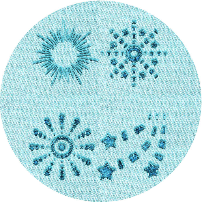 Square Patterned Diamond Blue Rug, pat901lblu