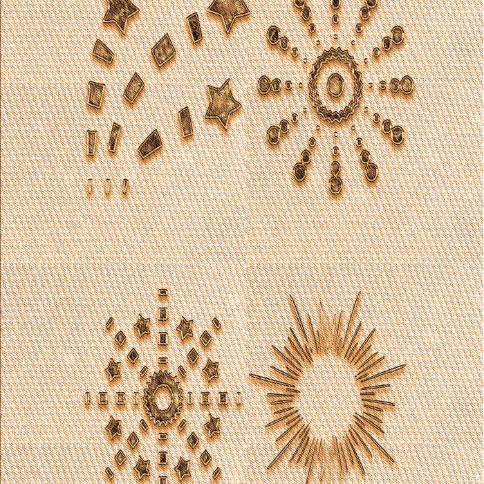 Patterned Brown Sand Brown Rug, pat901org