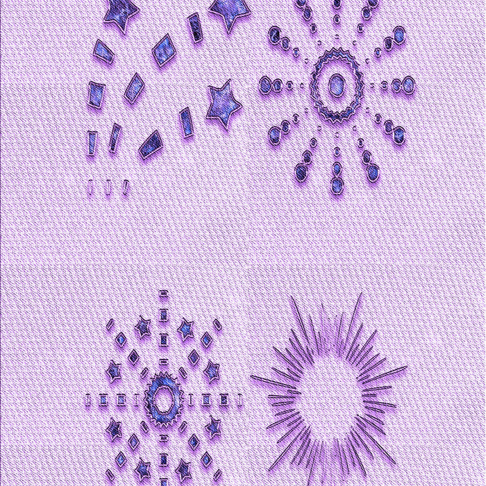 Patterned Bright Lilac Purple Rug, pat901pur