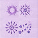 Round Machine Washable Transitional Bright Lilac Purple Rug, wshpat901pur