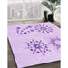 Machine Washable Transitional Bright Lilac Purple Rug in a Family Room, wshpat901pur