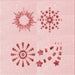 Round Patterned Pastel Red Pink Rug, pat901rd