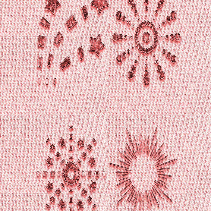 Machine Washable Transitional Pastel Red Pink Rug, wshpat901rd