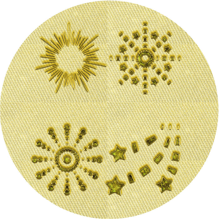 Square Machine Washable Transitional Yellow Rug in a Living Room, wshpat901yw