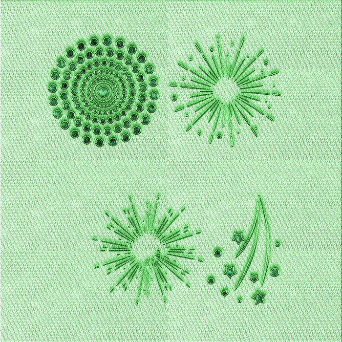 Round Patterned Light Green Rug, pat902grn