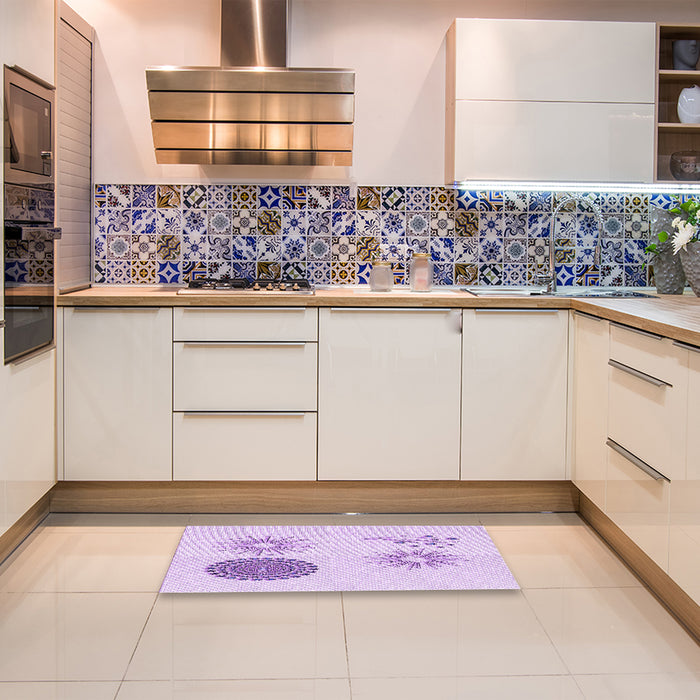 Patterned Purple Rug in a Kitchen, pat902pur