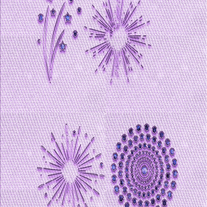 Machine Washable Transitional Purple Rug, wshpat902pur