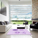 Machine Washable Transitional Purple Rug in a Kitchen, wshpat902pur