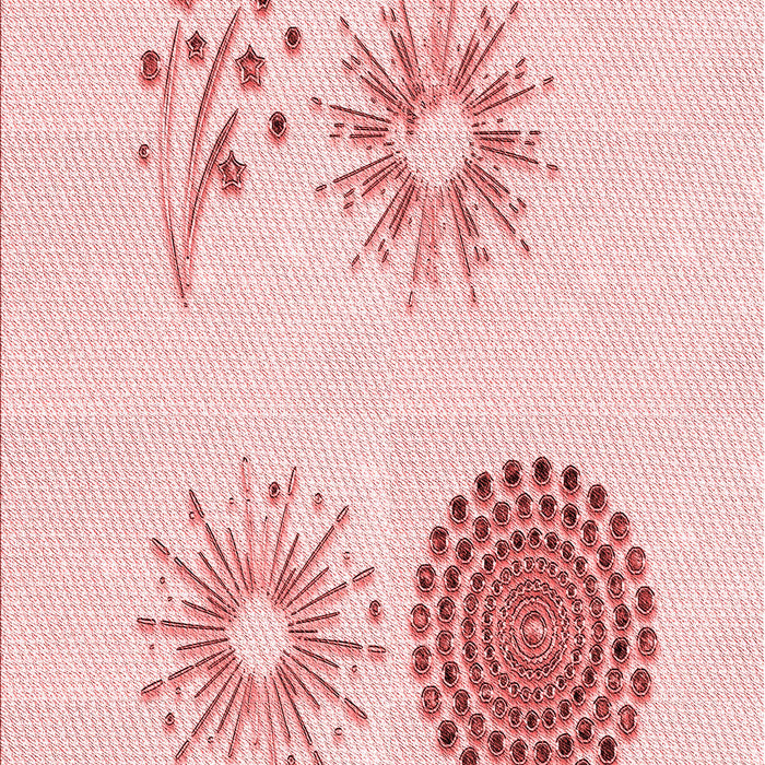 Patterned Pastel Red Pink Rug, pat902rd