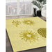 Machine Washable Transitional Sun Yellow Rug in a Family Room, wshpat902yw