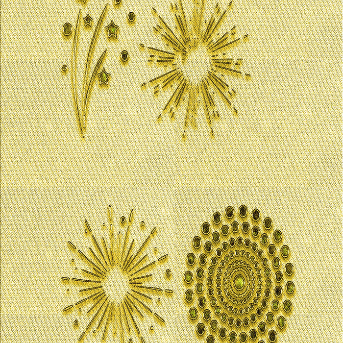 Patterned Sun Yellow Rug, pat902yw