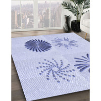 Patterned Lavender Blue Rug, pat903blu