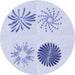 Square Machine Washable Transitional Lavender Blue Rug in a Living Room, wshpat903blu