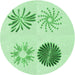 Square Patterned Light Green Rug, pat903grn