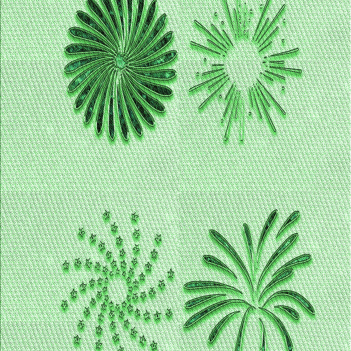 Patterned Light Green Rug, pat903grn