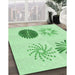 Patterned Light Green Rug in Family Room, pat903grn