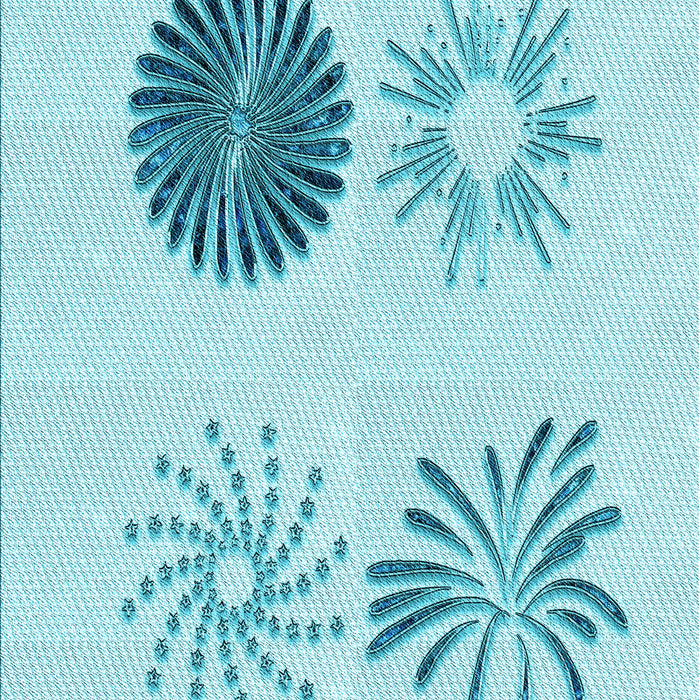 Patterned Electric Blue Rug, pat903lblu