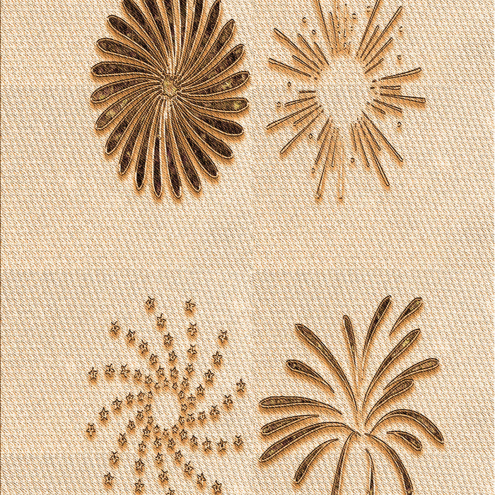 Patterned Bronze Brown Rug, pat903org