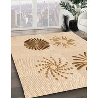 Patterned Bronze Brown Rug, pat903org