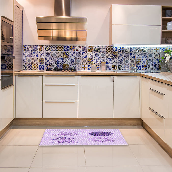 Patterned Purple Rug in a Kitchen, pat903pur