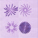 Round Patterned Purple Rug, pat903pur