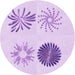 Square Patterned Purple Rug, pat903pur