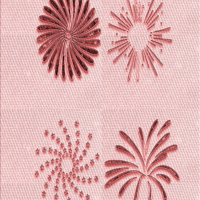 Patterned Light Rose Pink Rug, pat903rd