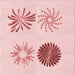 Round Patterned Light Rose Pink Rug, pat903rd
