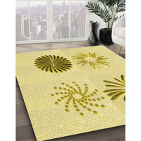 Patterned Sun Yellow Rug, pat903yw