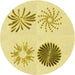 Square Patterned Sun Yellow Rug, pat903yw