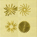 Round Patterned Sun Yellow Rug, pat903yw