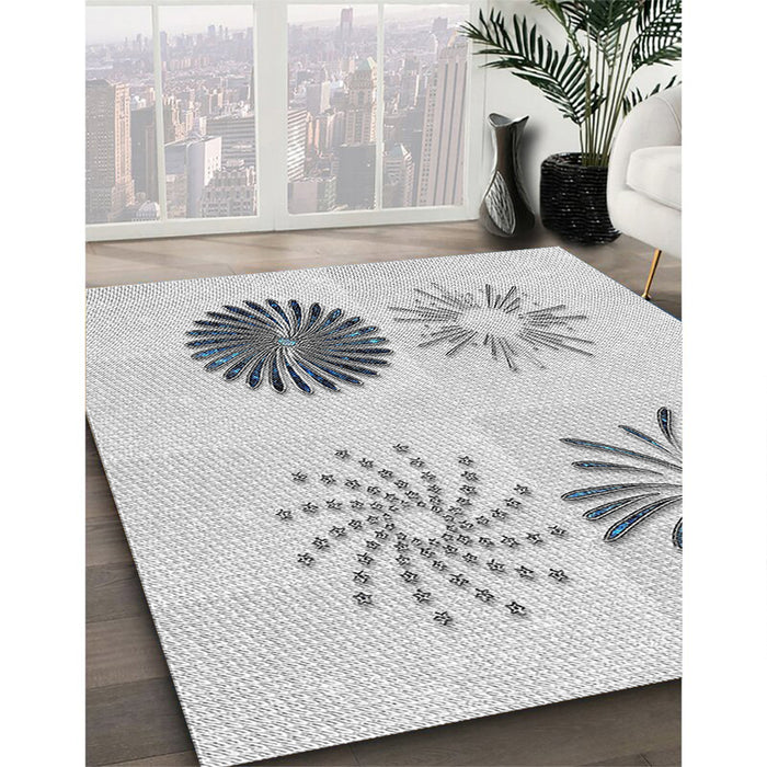 Machine Washable Transitional White Smoke Rug in a Family Room, wshpat903