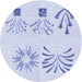 Square Patterned Lavender Blue Rug, pat904blu