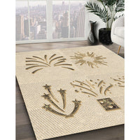 Patterned Brown Sand Brown Rug, pat904brn